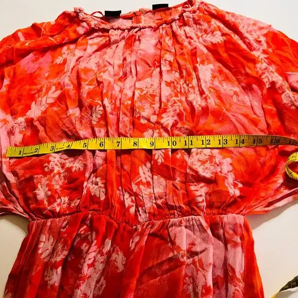 Pinko Aquarius Tuta Jumpsuit Size Large Abstract Print Dolman Sleeves Wide Leg - Picture 8 of 11